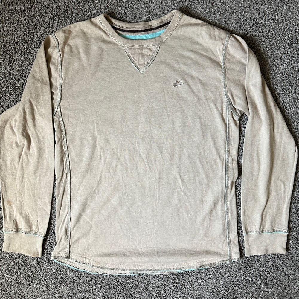 Nike Light Tan Long Sleeve Shirt